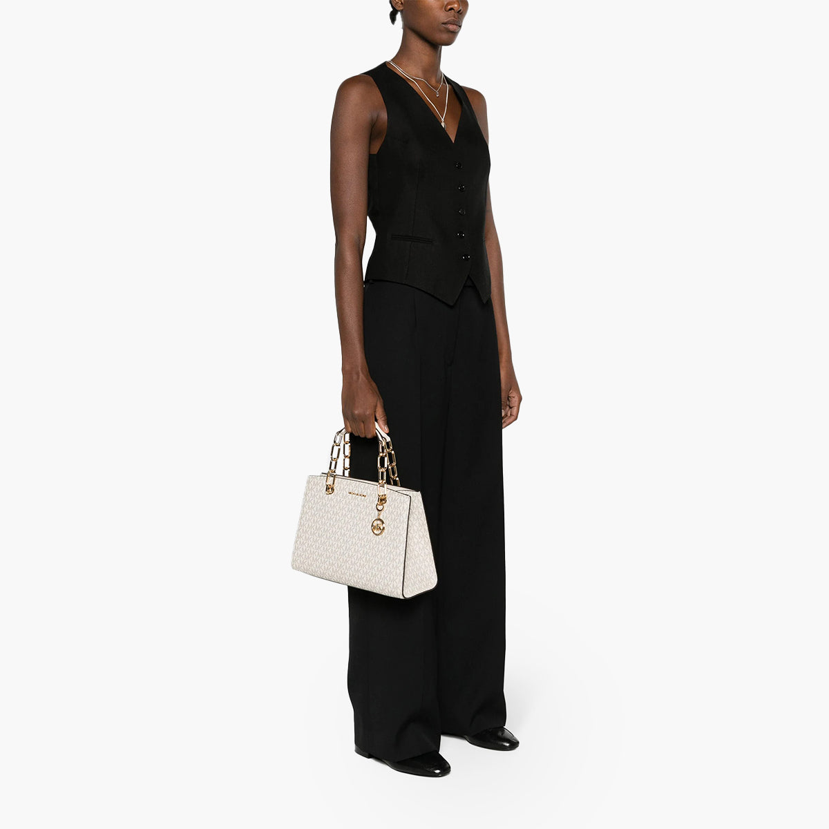 Michael Kors Cynthia Medium Signature Logo Satchel | LEVISONS