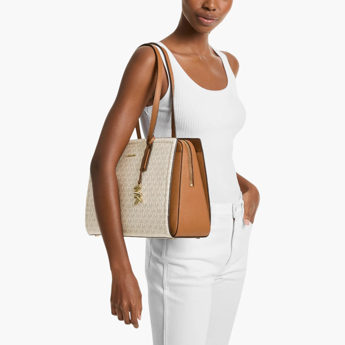 Michael Kors Laila Medium Signature Logo Tote Bag | LEVISONS