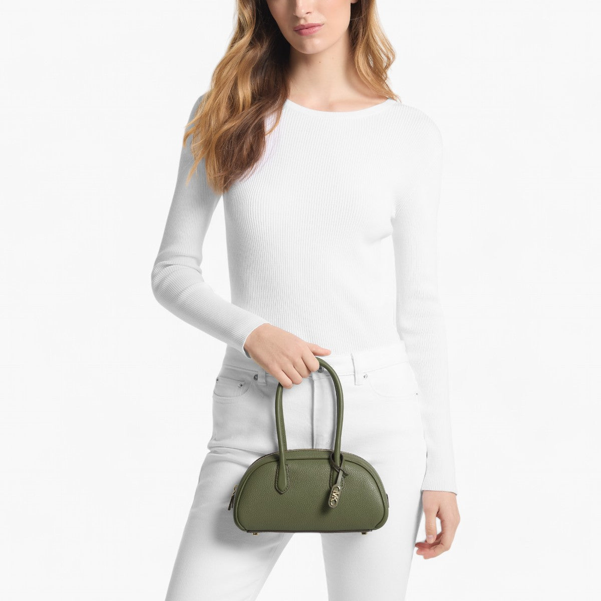 Michael Kors Lulu Small Pebbled Leather Satchel | LEVISONS