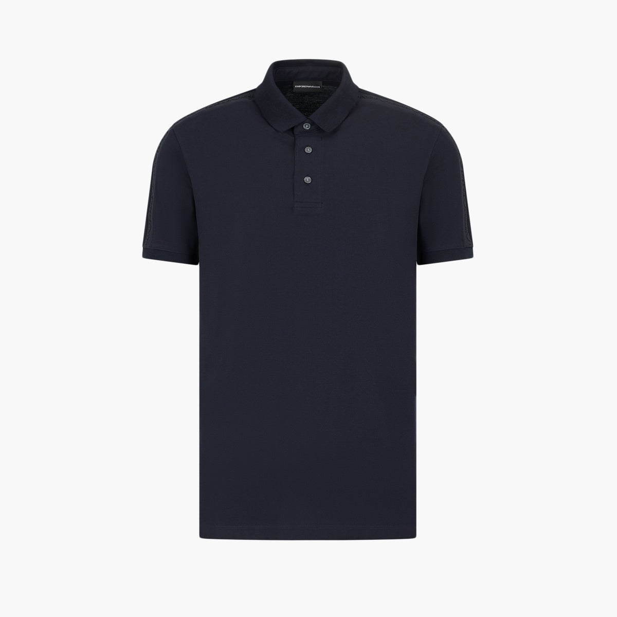 Emporio Armani Regular Fit Cotton Polo Shirt With Embossed Logo Tape | LEVISONS