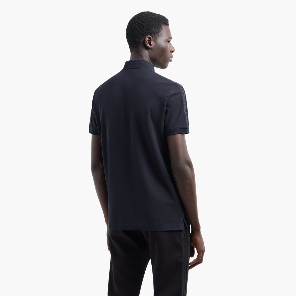 Emporio Armani Regular Fit Cotton Polo Shirt With Embossed Logo Tape | LEVISONS