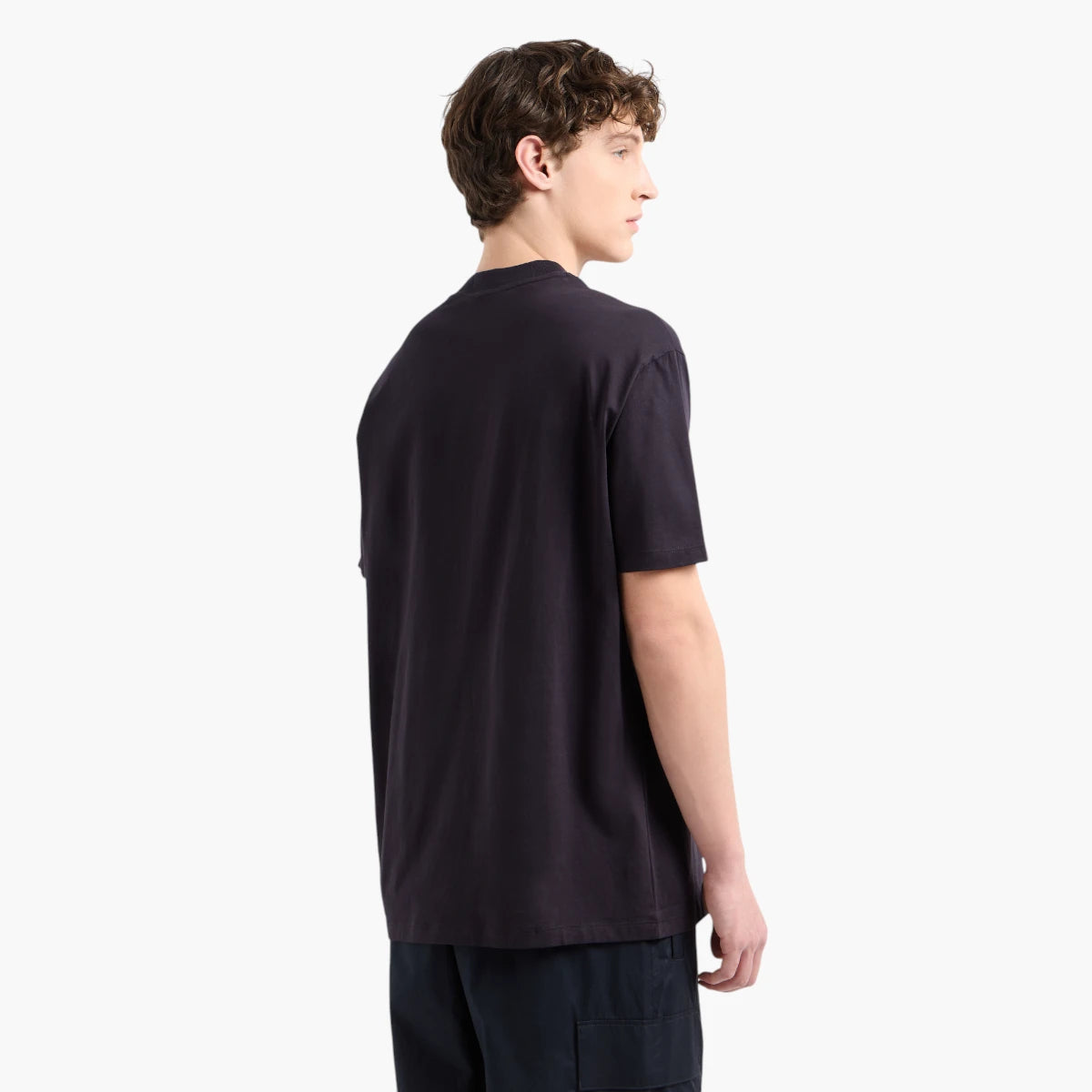 Armani Exchange Blue Edition Regular Fit Mercerised Cotton T-Shirt Withtone-On-Tone Branding | LEVISONS