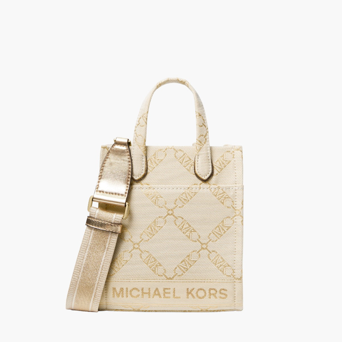 Michael Kors Gigi Extra-Small Metallic Empire Logo Jacquard Crossbody Bag | LEVISONS