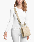 Michael Kors Gigi Extra-Small Metallic Empire Logo Jacquard Crossbody Bag | LEVISONS