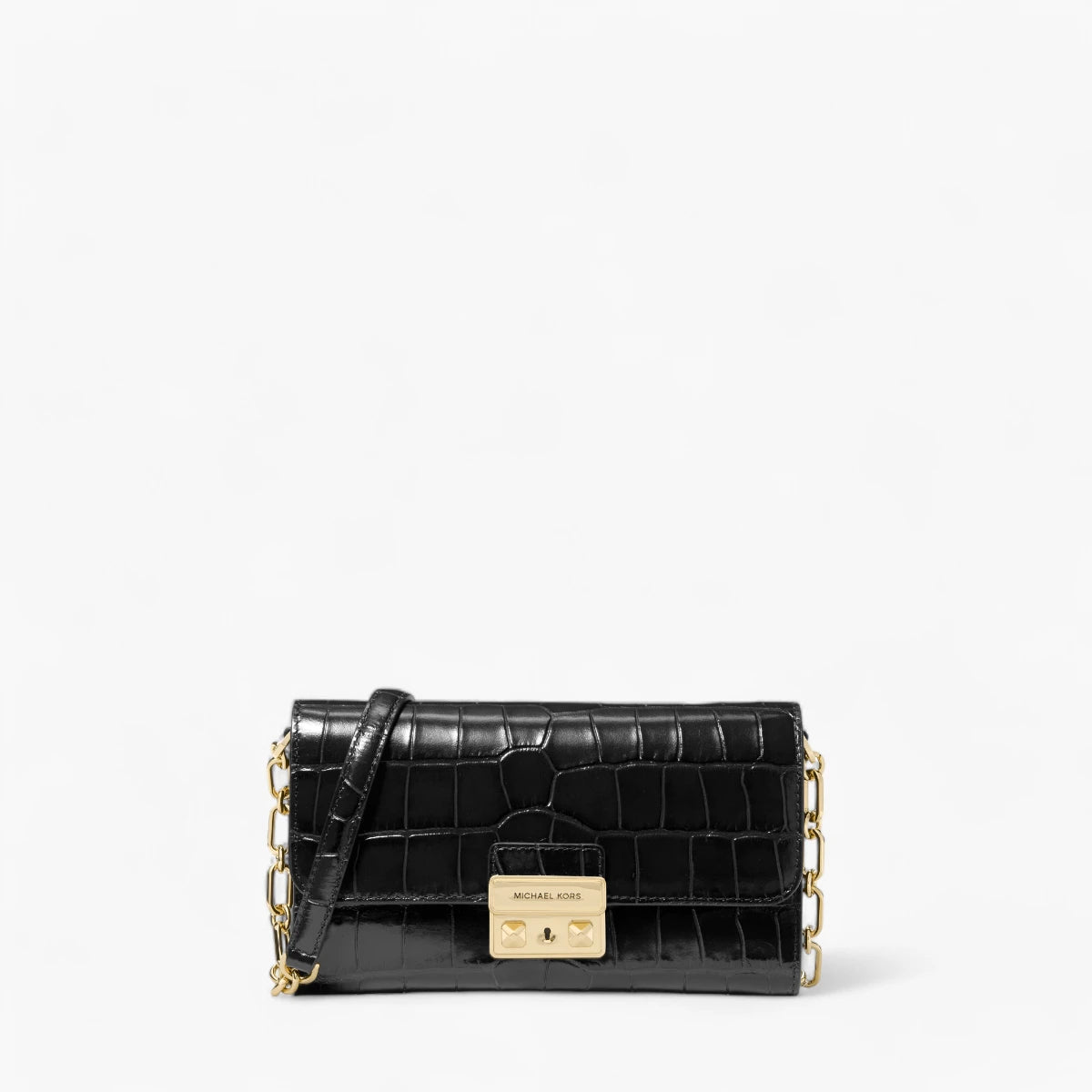 Michael Kors Tribeca Large Crocodile Embossed Leather Convertible Crossbody Bag | LEVISONS