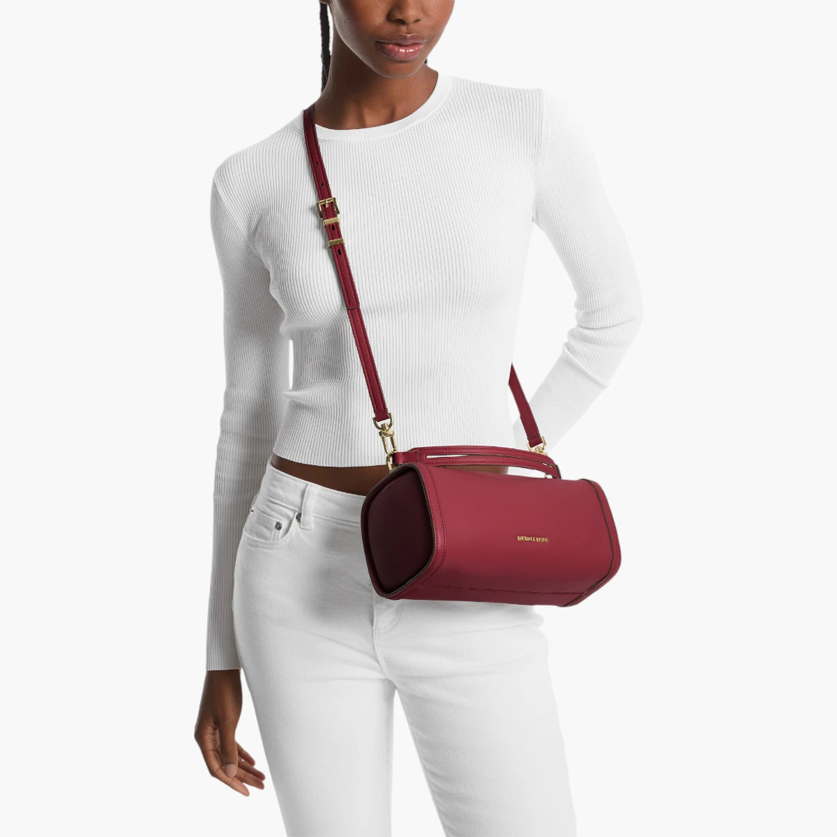 Michael Kors Orchard Small Leather Barrel Crossbody Bag | LEVISONS