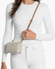 Michael Kors Jet Set Large Signature Logo Convertible Crossbody Bag | LEVISONS