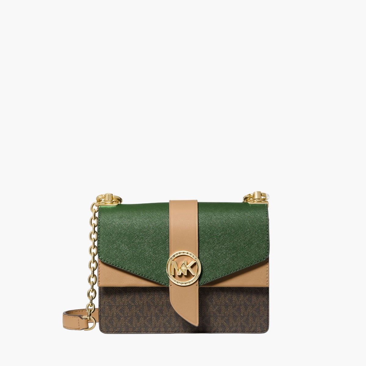Michael Kors Greenwich Small Color-Block Logo And Saffiano Leather Crossbody Bag | LEVISONS