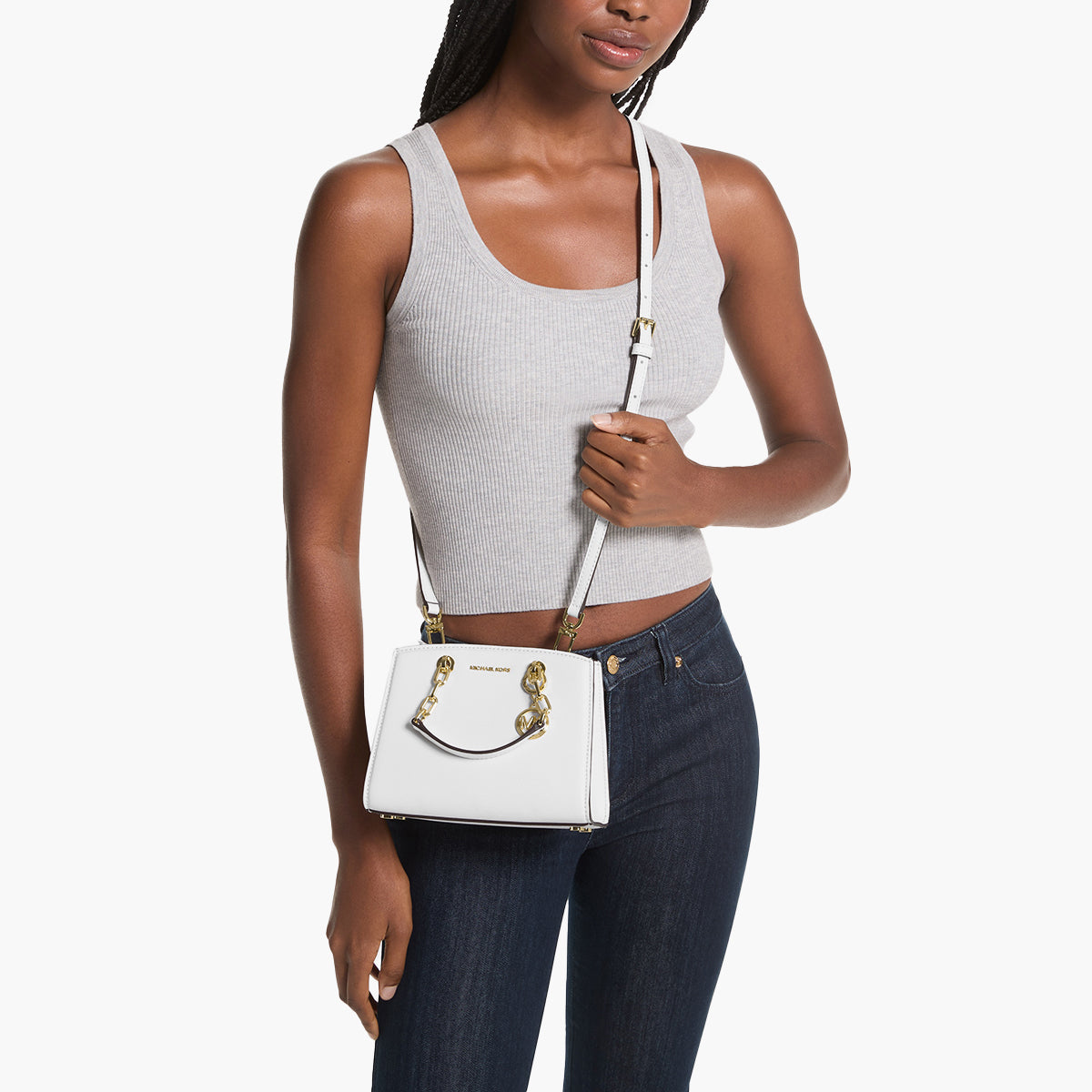 Michael Kors Cynthia Extra Small Leather Satchel | LEVISONS