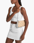 Michael Kors Empire Medium Straw Chain-Link Shoulder Bag | LEVISONS