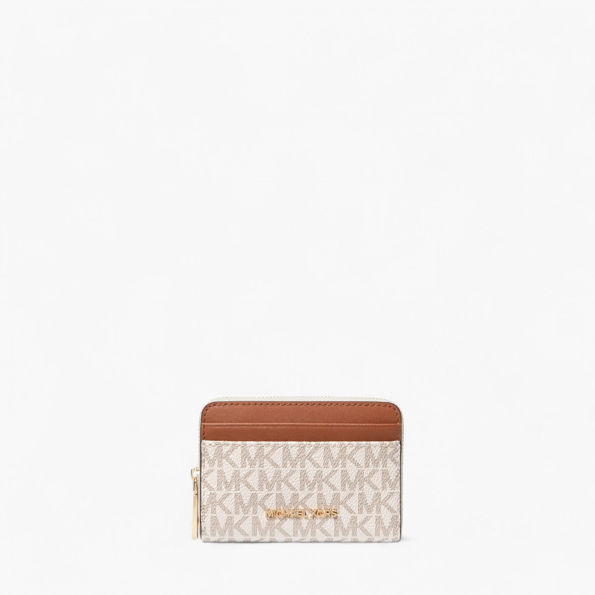 Michael Kors Jet Set Small Signature Logo Zip-Around Card Case | LEVISONS