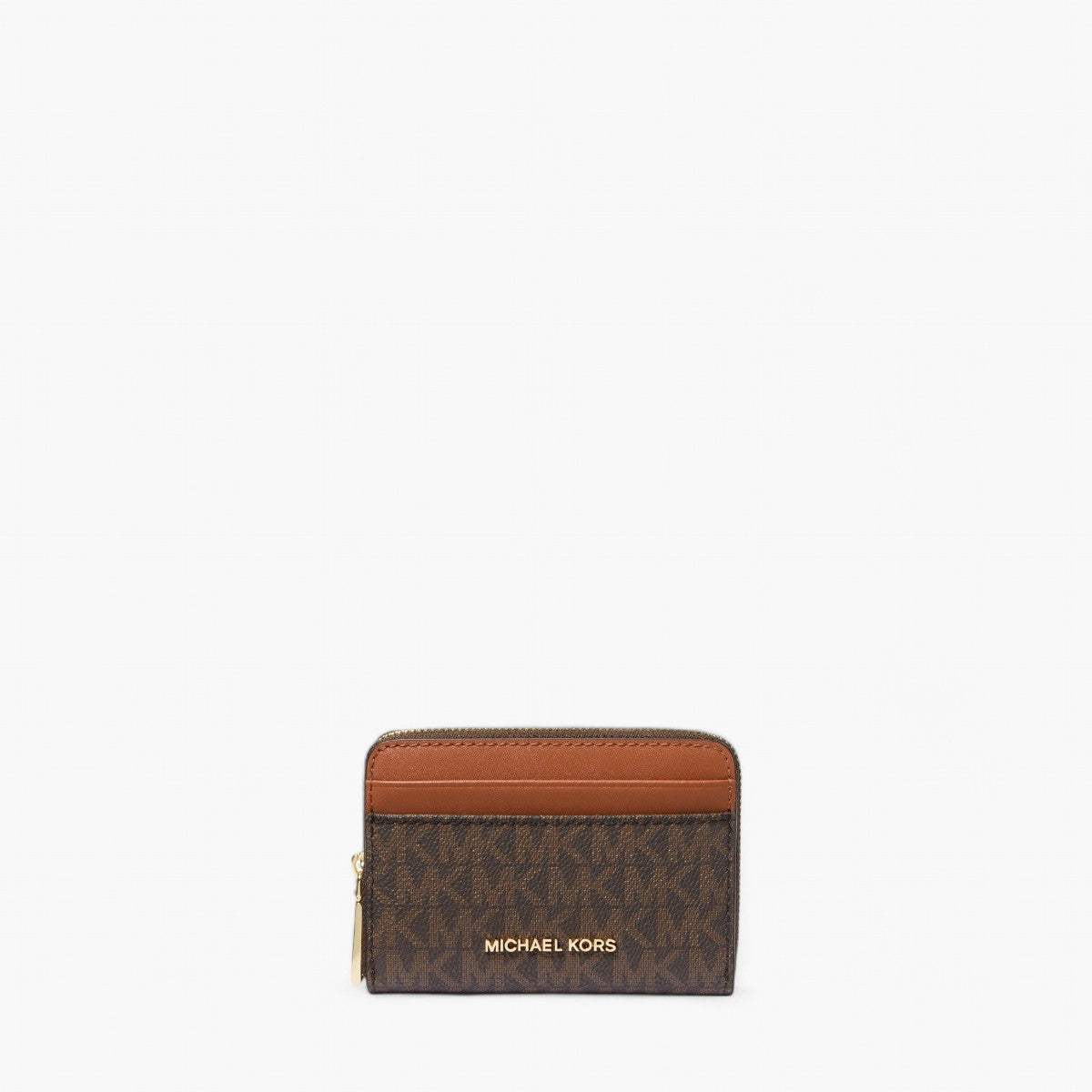 Michael Kors Jet Set Small Signature Logo Zip-Around Card Case | LEVISONS