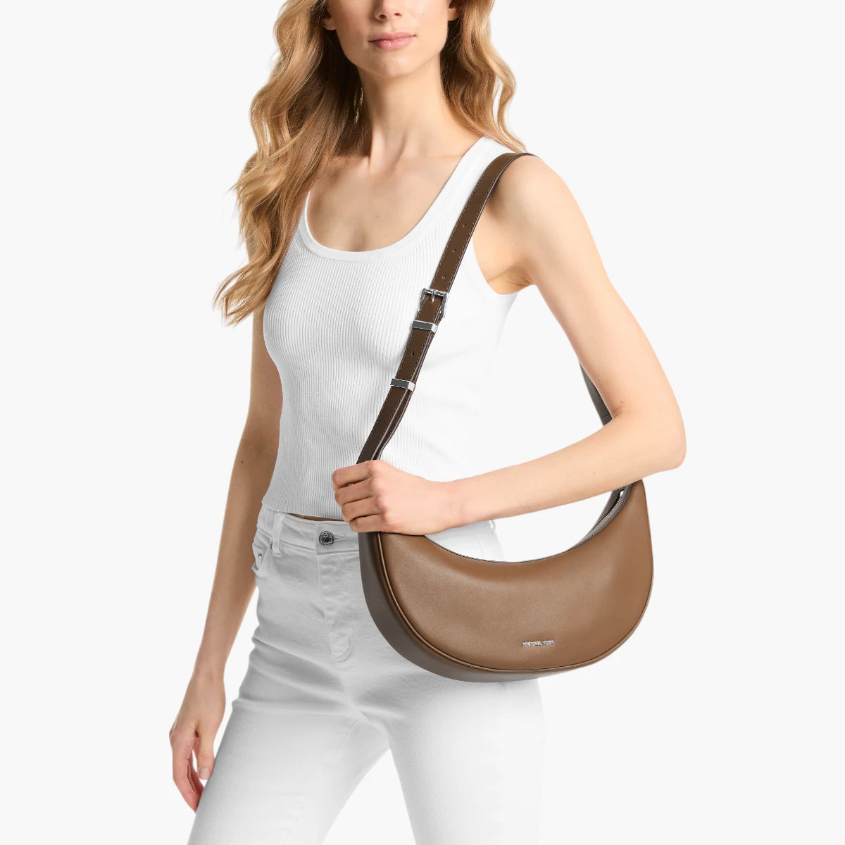 Michael Kors Avra Medium Leather Crossbody Bag | LEVISONS