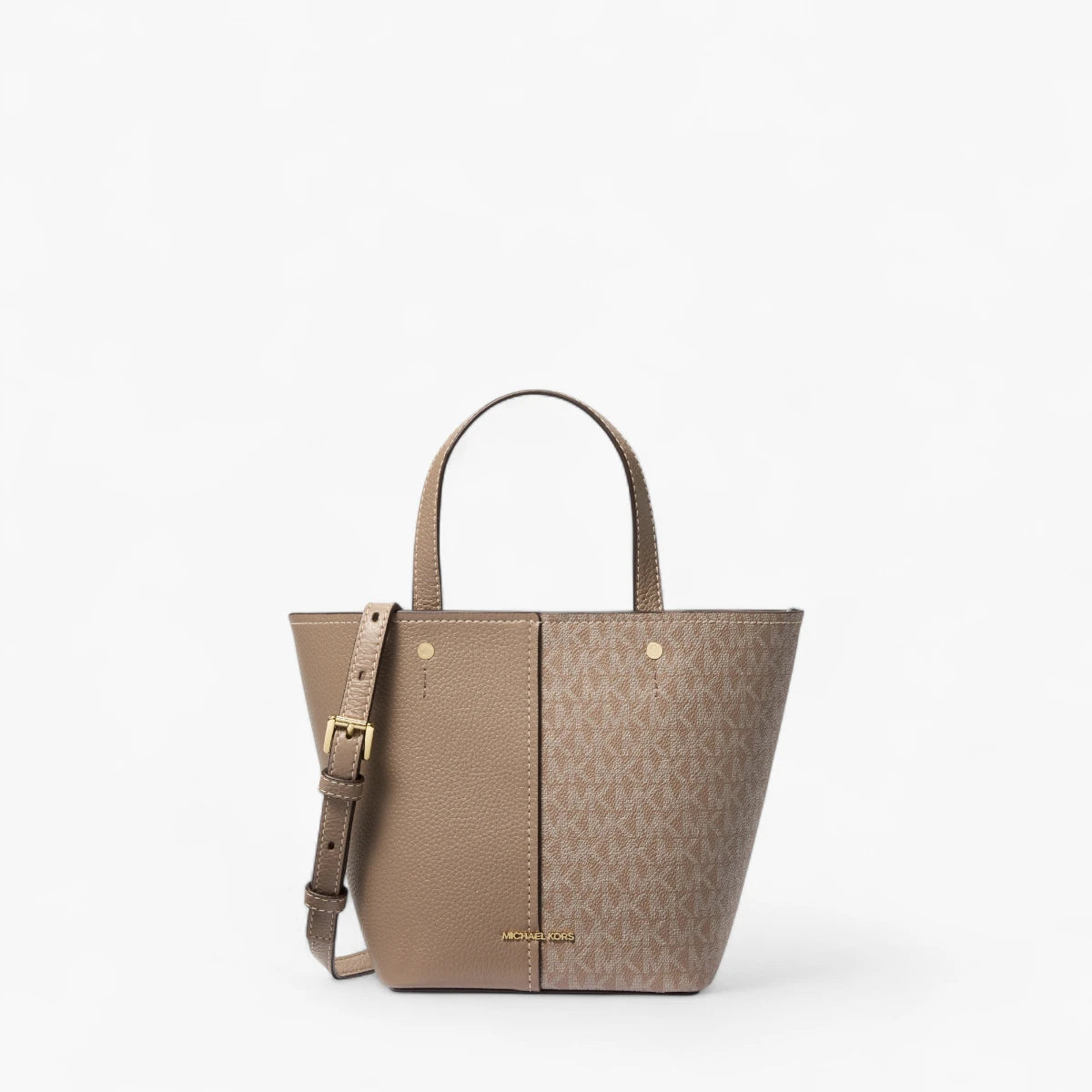 Michael Kors Flora Medium Signature Logo And Pebbled Leather Crossbody Bag | LEVISONS