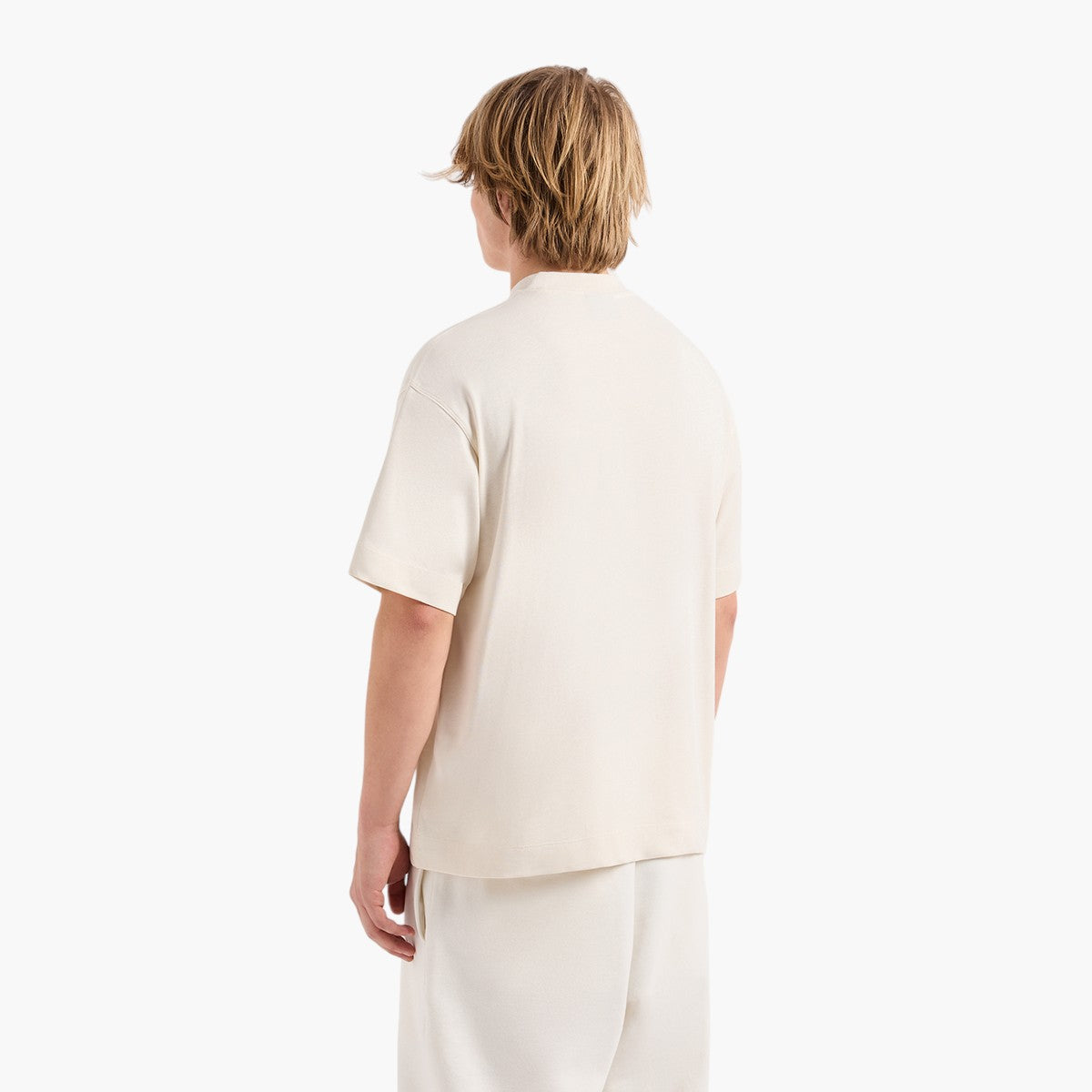 Emporio Armani 100% Cotton Oversized T-Shirt With Embroidered Logo | LEVISONS