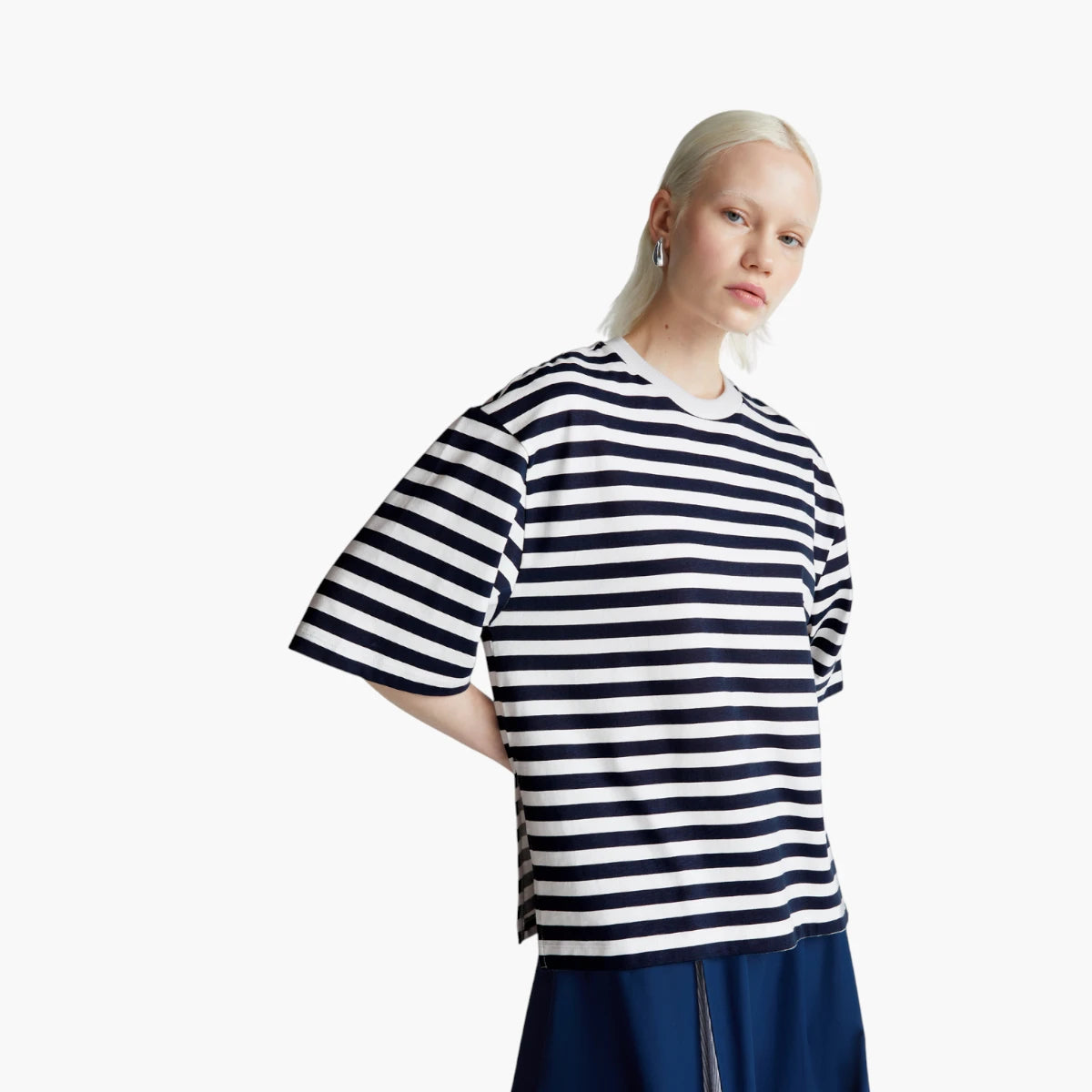 United Colors Of Benetton Woman Oversized Striped T-Shirt | LEVISONS