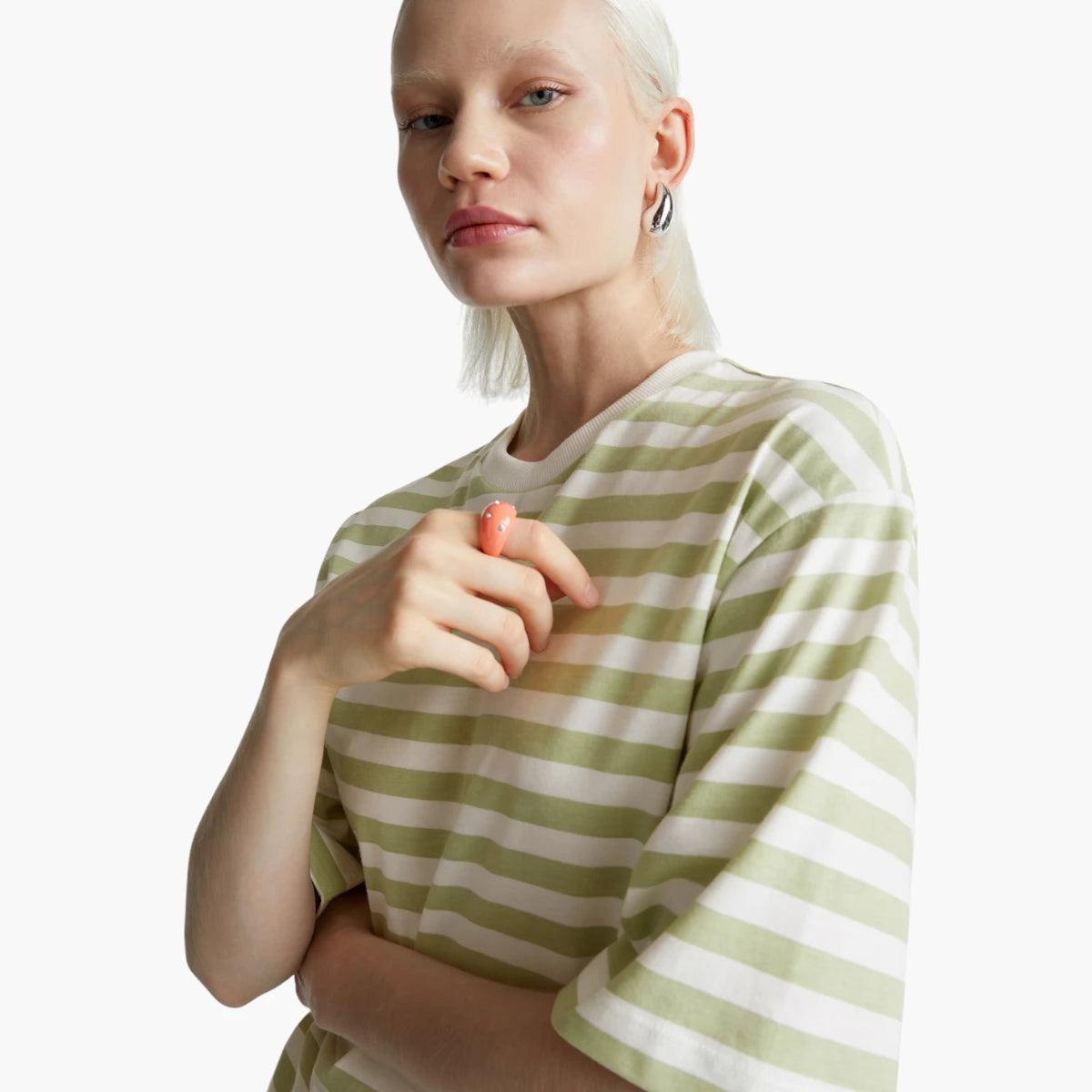 United Colors Of Benetton Woman Oversized Striped T-Shirt | LEVISONS
