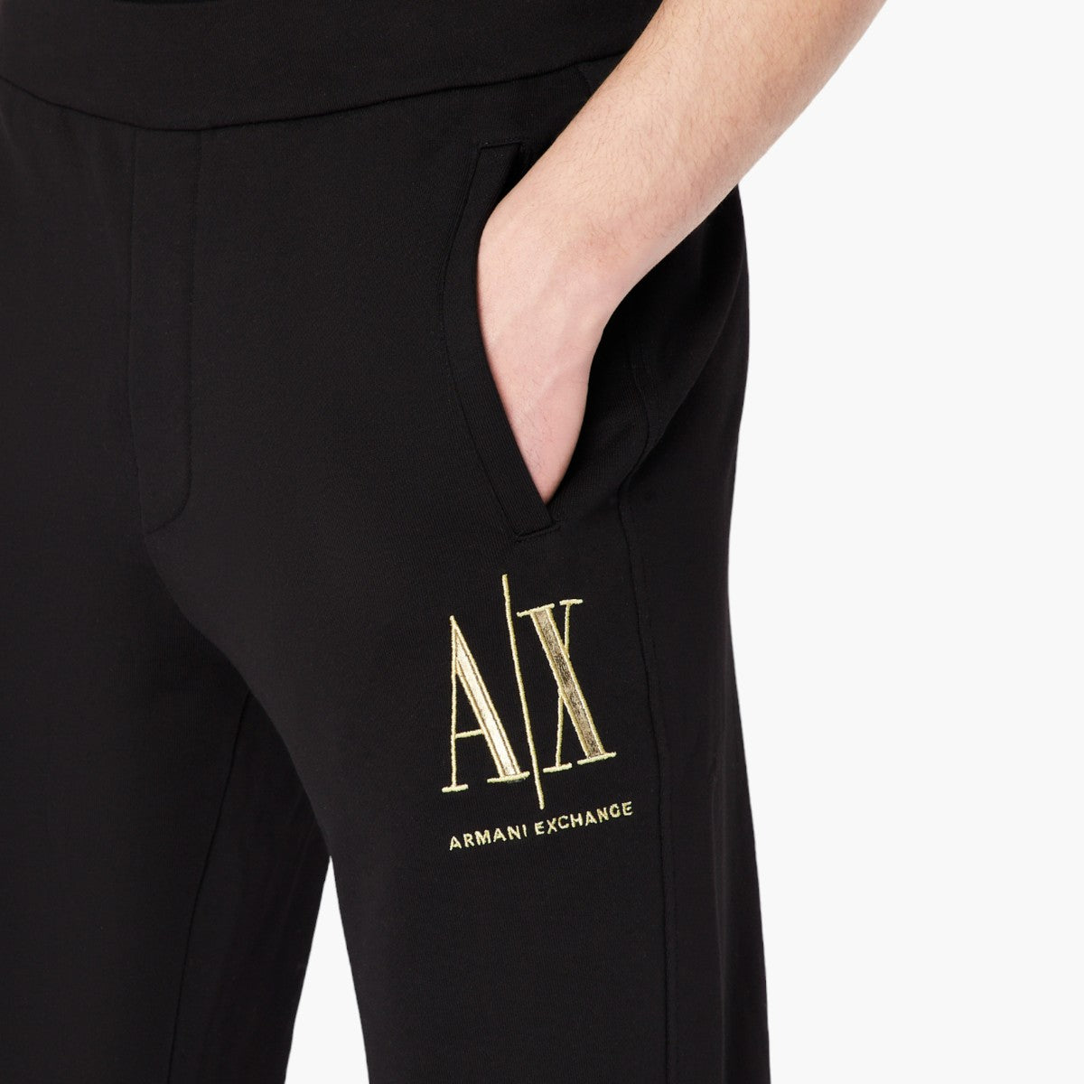 Armani Exchange Icon Contrast Logo Cotton Sweatpants | LEVISONS