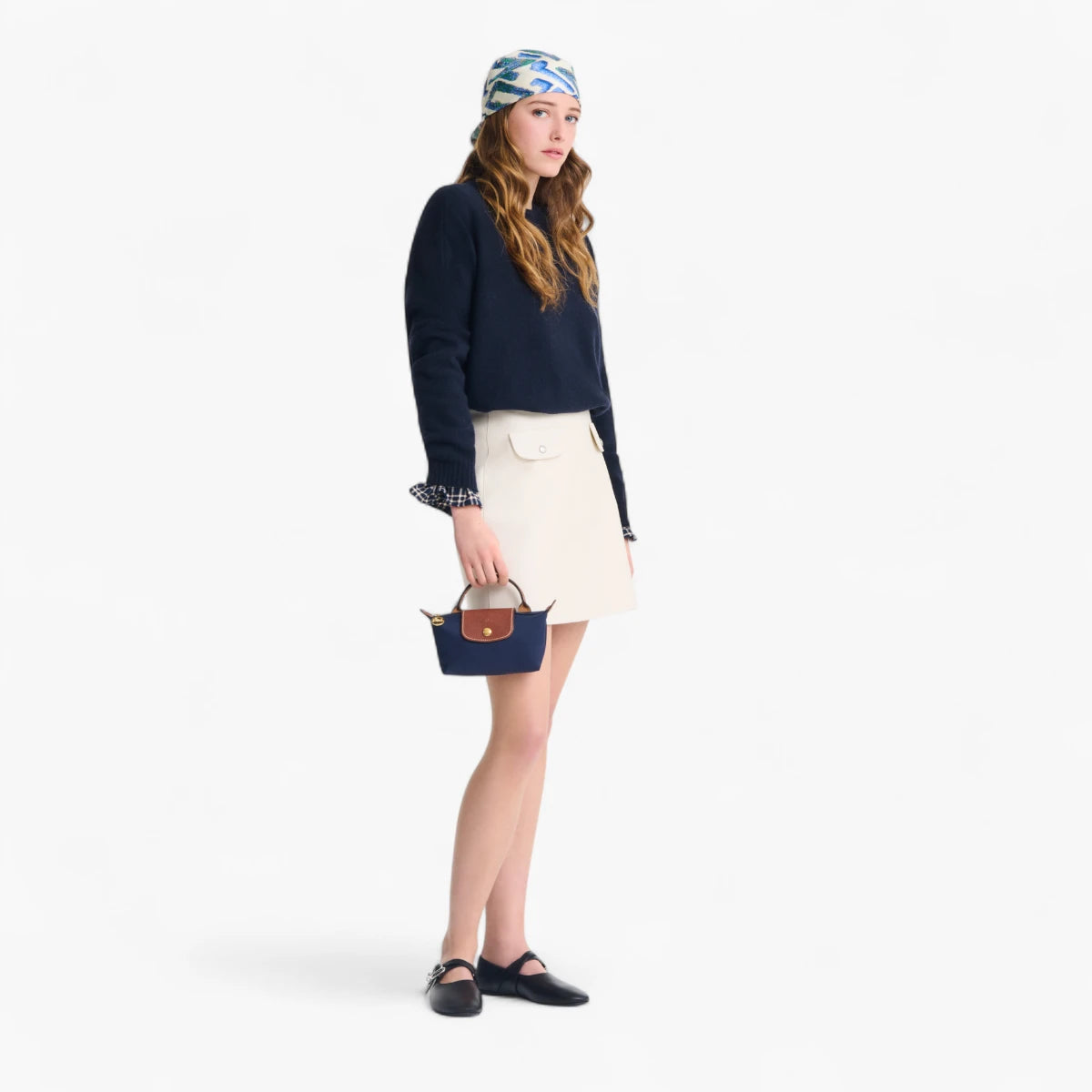 Longchamp Le Pliage Original Pouch Navy | LEVISONS
