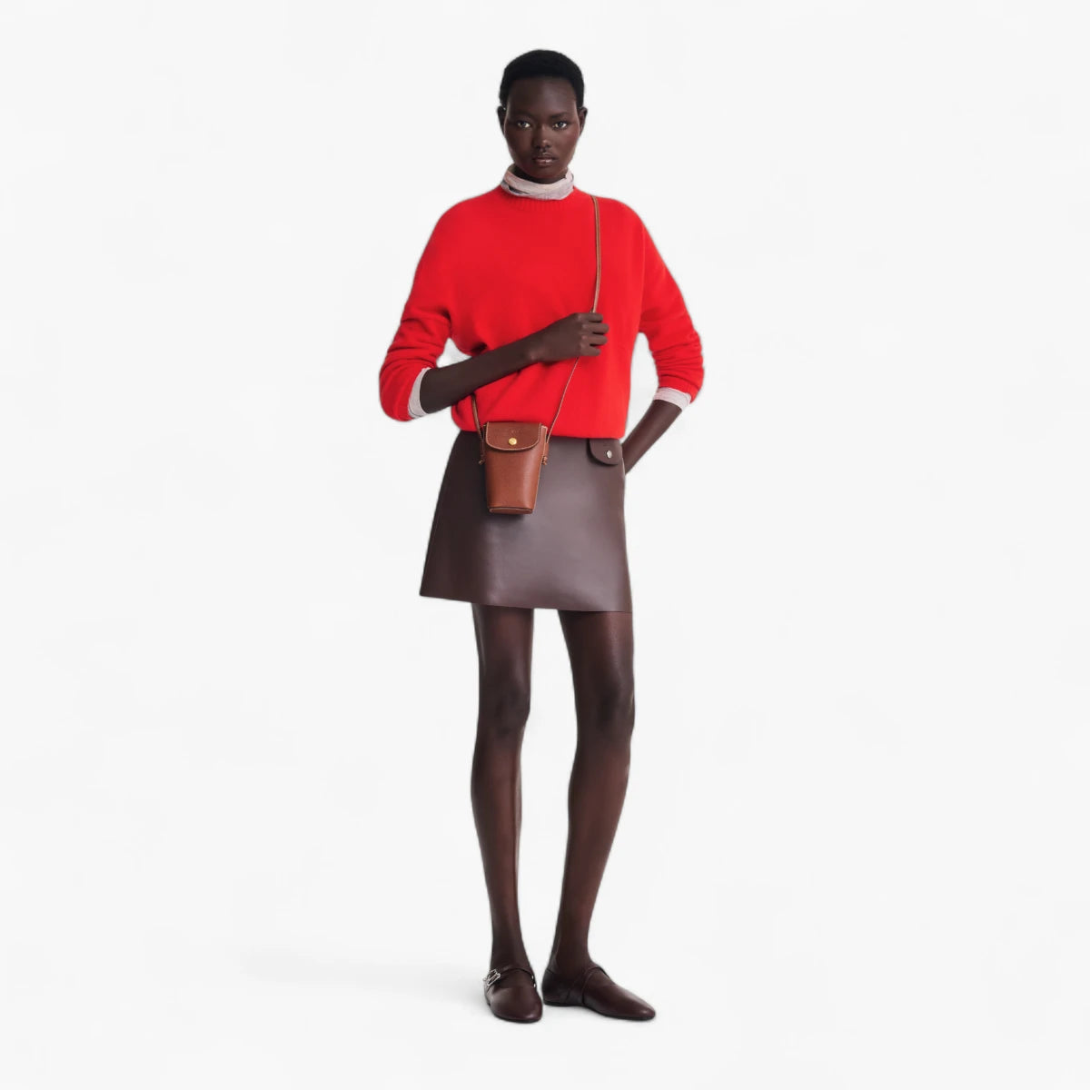 Longchamp Epure Phone Case Brown | LEVISONS