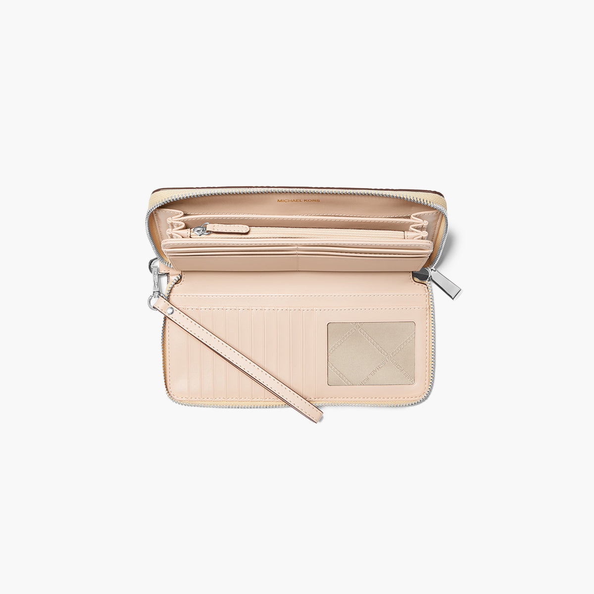Michael Kors Large Logo Embossed Patent Continental Wallet | LEVISONS