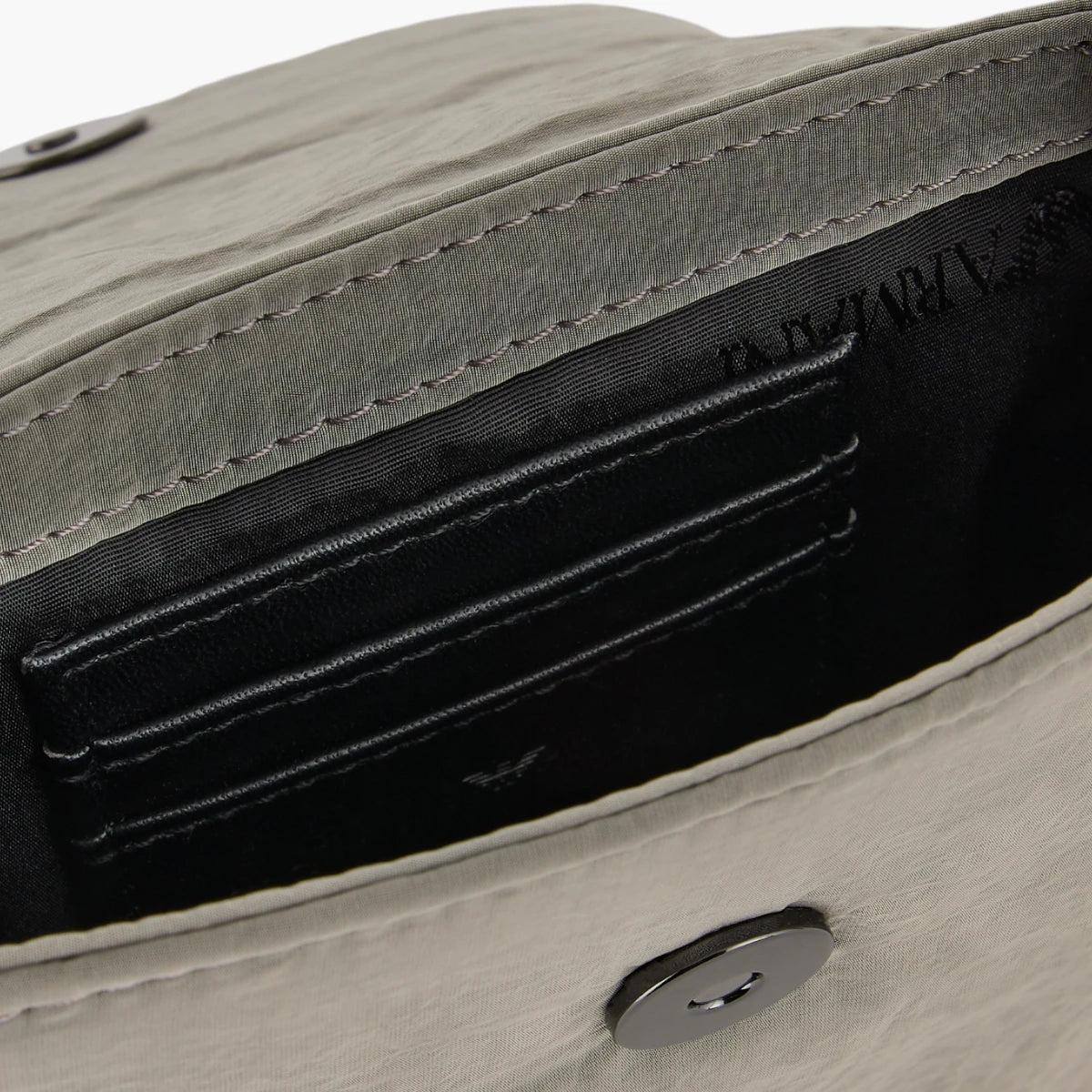Emporio Armani Fabric Crossbody Bag With Stitched Leather Logo Patch | LEVISONS
