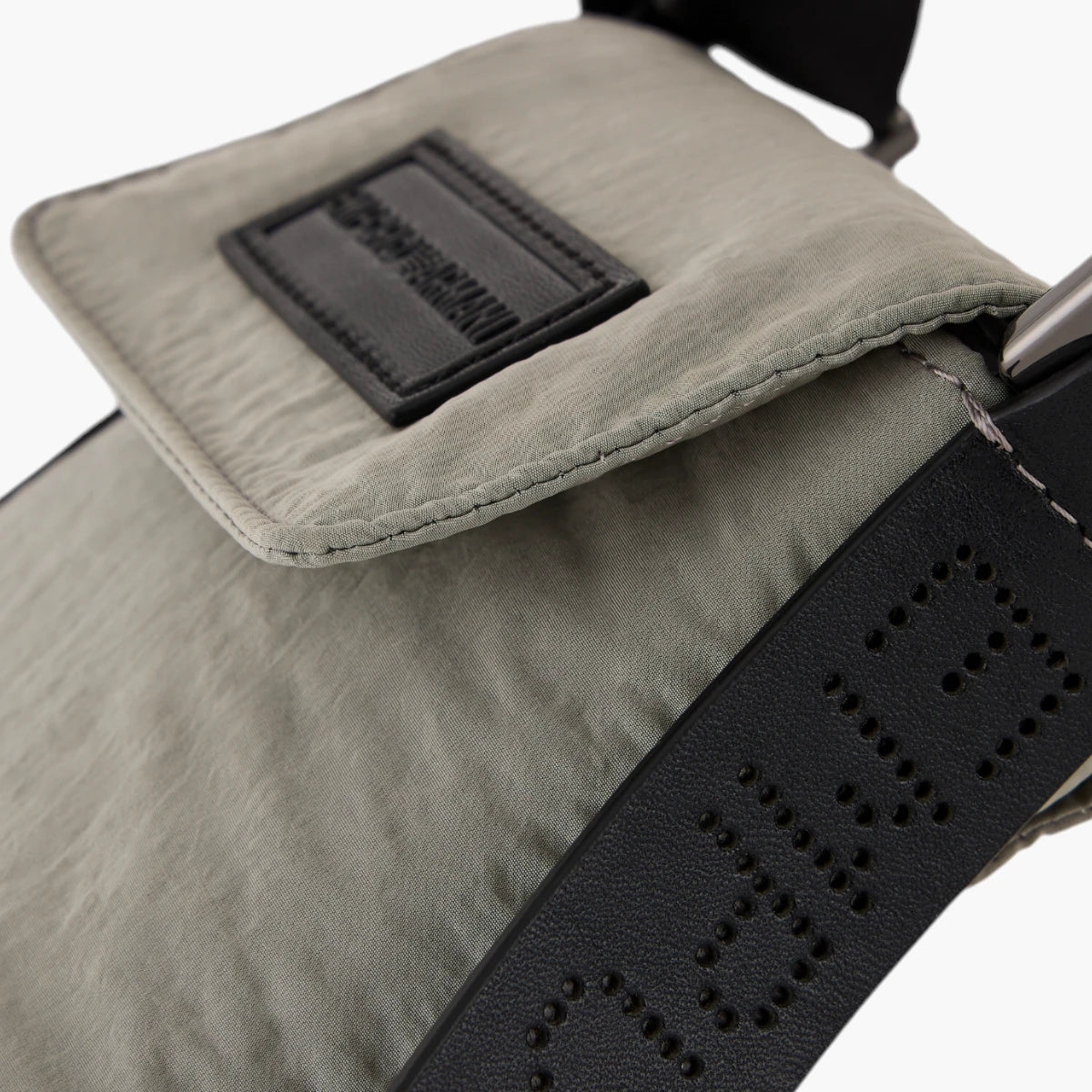 Emporio Armani Fabric Crossbody Bag With Stitched Leather Logo Patch | LEVISONS