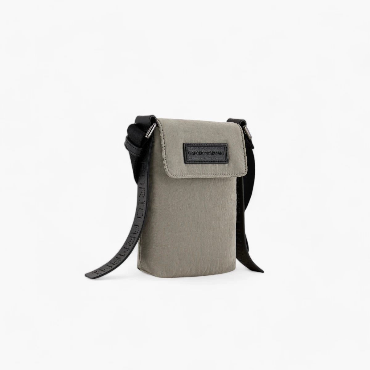 Emporio Armani Fabric Crossbody Bag With Stitched Leather Logo Patch | LEVISONS