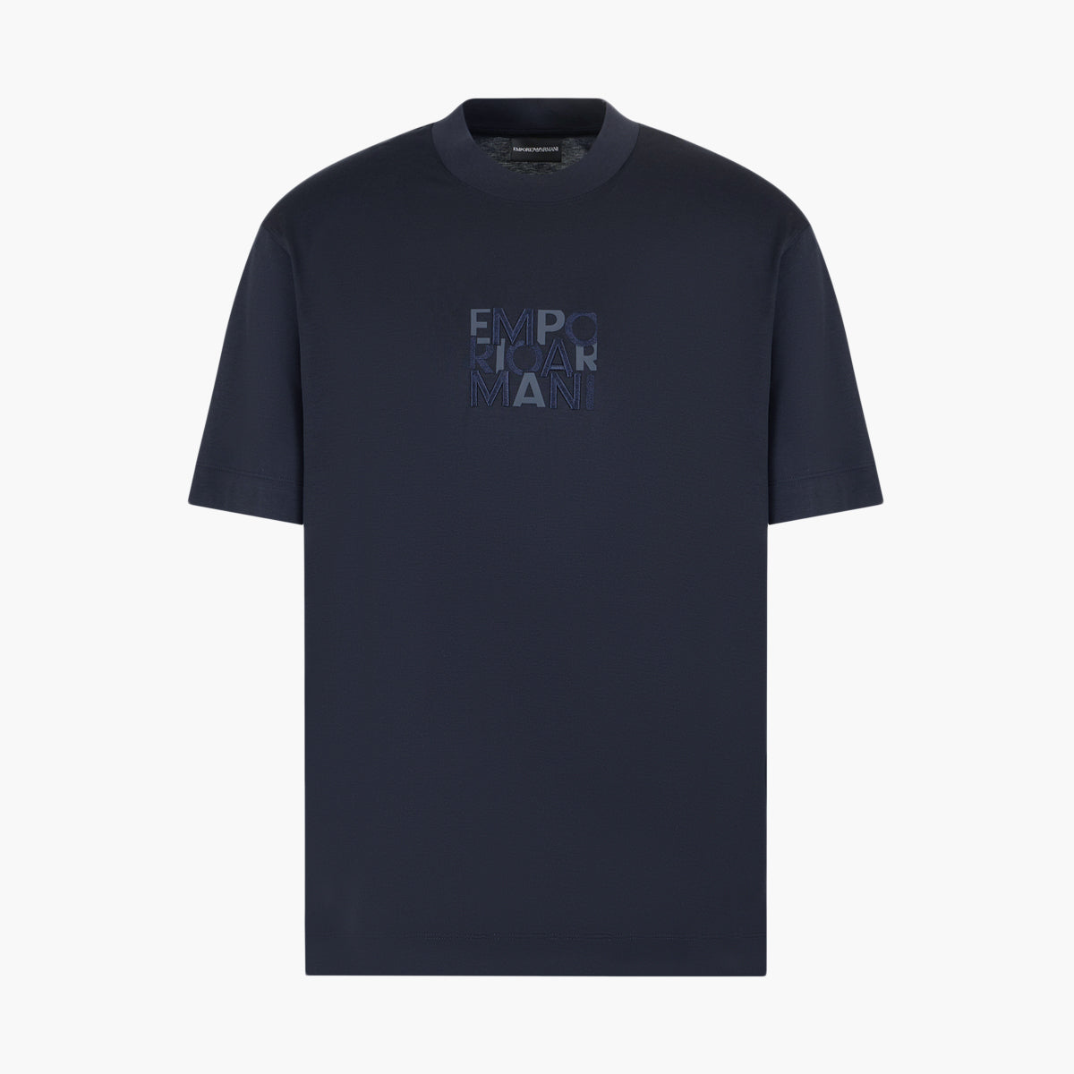 Emporio Armani Regular Fit Crewneck T-Shirt With Embroidered Logo | LEVISONS