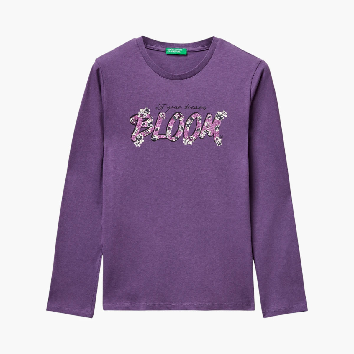United Colors Of Benetton Girl Junior T-Shirt With Glitter Print | LEVISONS
