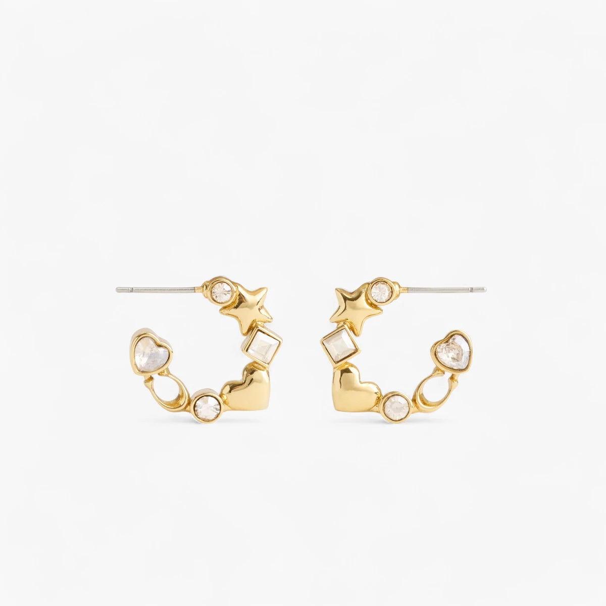 Coach Star Heart Mix Huggie Earrings | LEVISONS