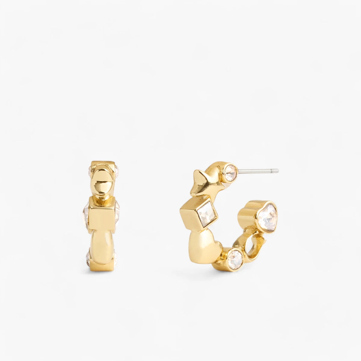 Coach Star Heart Mix Huggie Earrings | LEVISONS