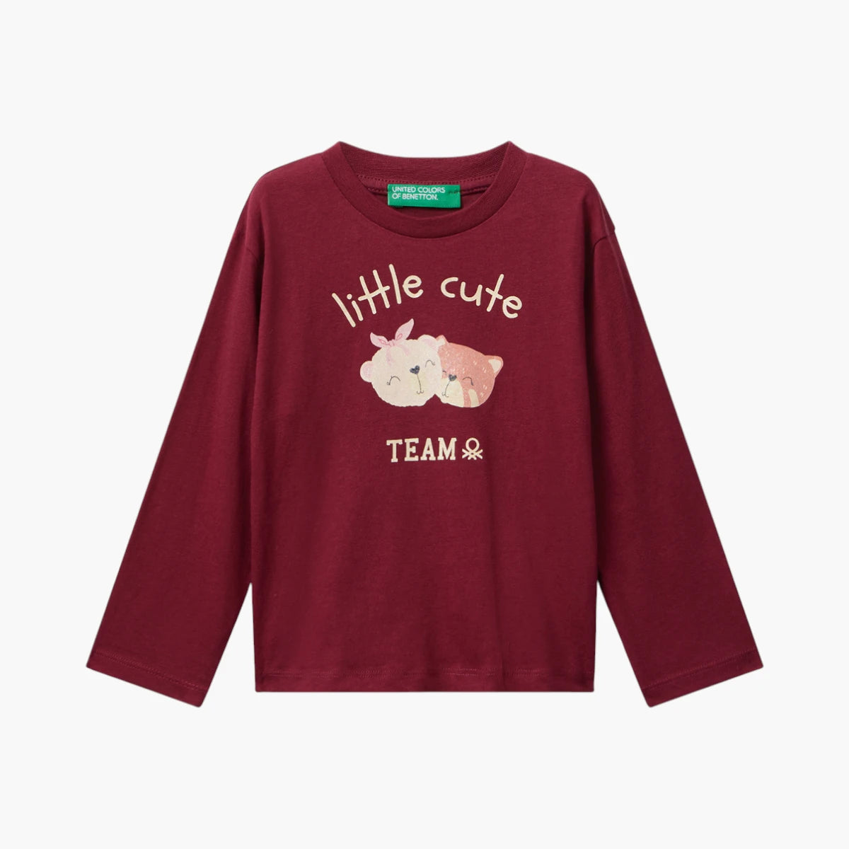 United Colors Of Benetton Girl Kid Cotton T-Shirt With Glittery Print | LEVISONS