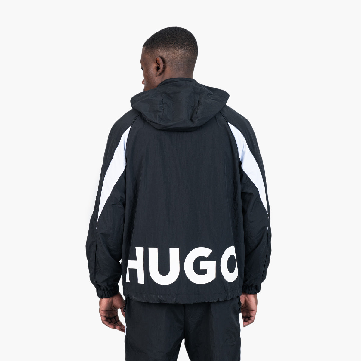 Hugo Blue Colour Block Hooded Outerwear Jacket | LEVISONS