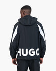 Hugo Blue Colour Block Hooded Outerwear Jacket | LEVISONS