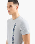 Armani Exchange Cotton T-Shirt With Vertical Branding | LEVISONS