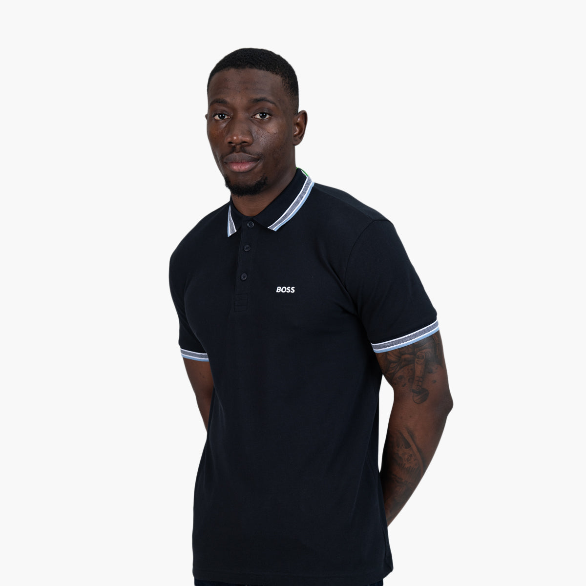 BOSS Green Paddy Polo Shirt In Cotton Pique With Logo Undercollar | LEVISONS