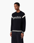 Emporio Armani Wool Blend Varsity Style Crew Neck Pullover | LEVISONS