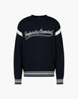 Emporio Armani Wool Blend Varsity Style Crew Neck Pullover | LEVISONS