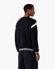 Emporio Armani Wool Blend Varsity Style Crew Neck Pullover | LEVISONS