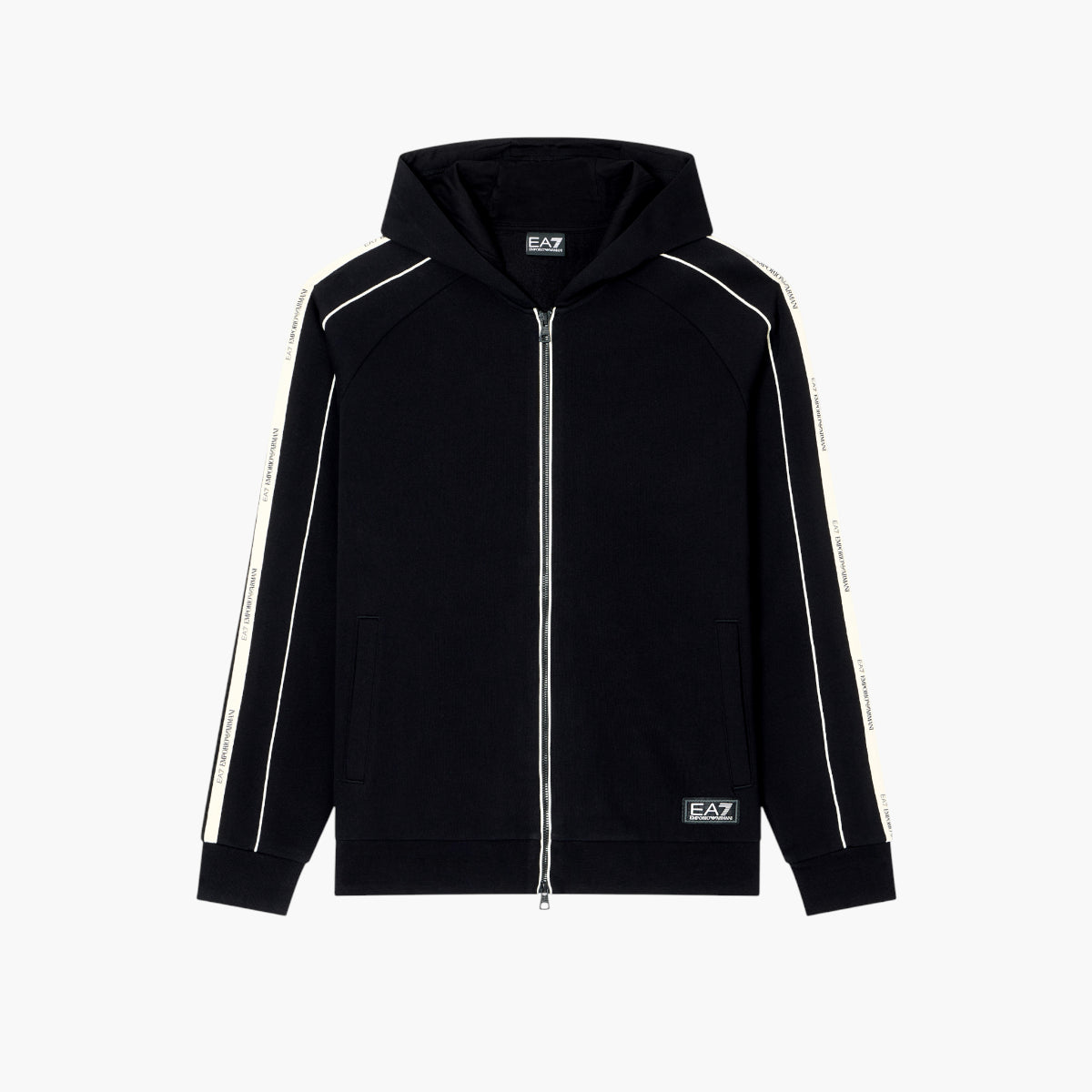 EA7 Regular Fit Logo Series Zip Up Hoodie | LEVISONS