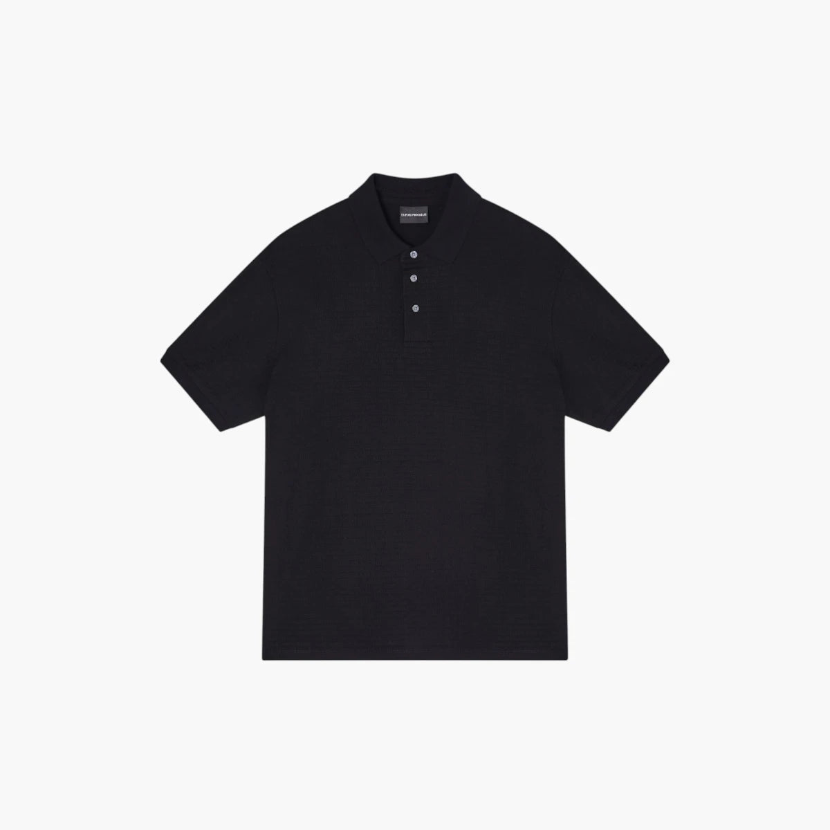 Emporio Armani All-Over Logo Cotton Jacquard Polo Shirt | LEVISONS