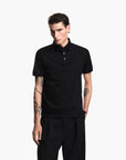 Emporio Armani All-Over Logo Cotton Jacquard Polo Shirt | LEVISONS