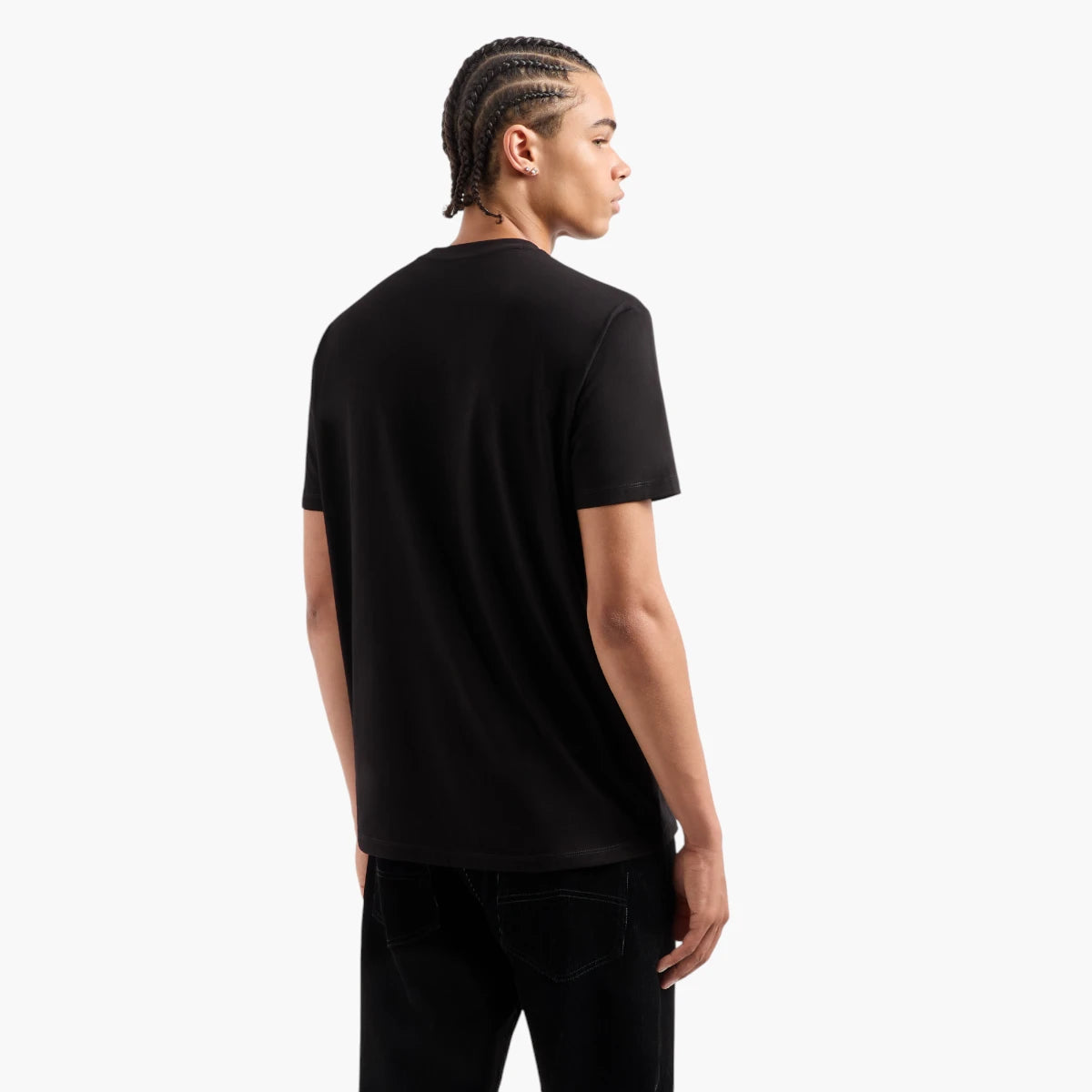 Armani Exchange Regular Fit Cotton Crewneck T-Shirt With Monochromatic Branding | LEVISONS