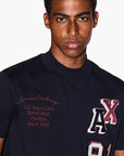 Armani Exchange Regular Fit Cotton Crewneck T-Shirt With Multi Logo Design | LEVISONS