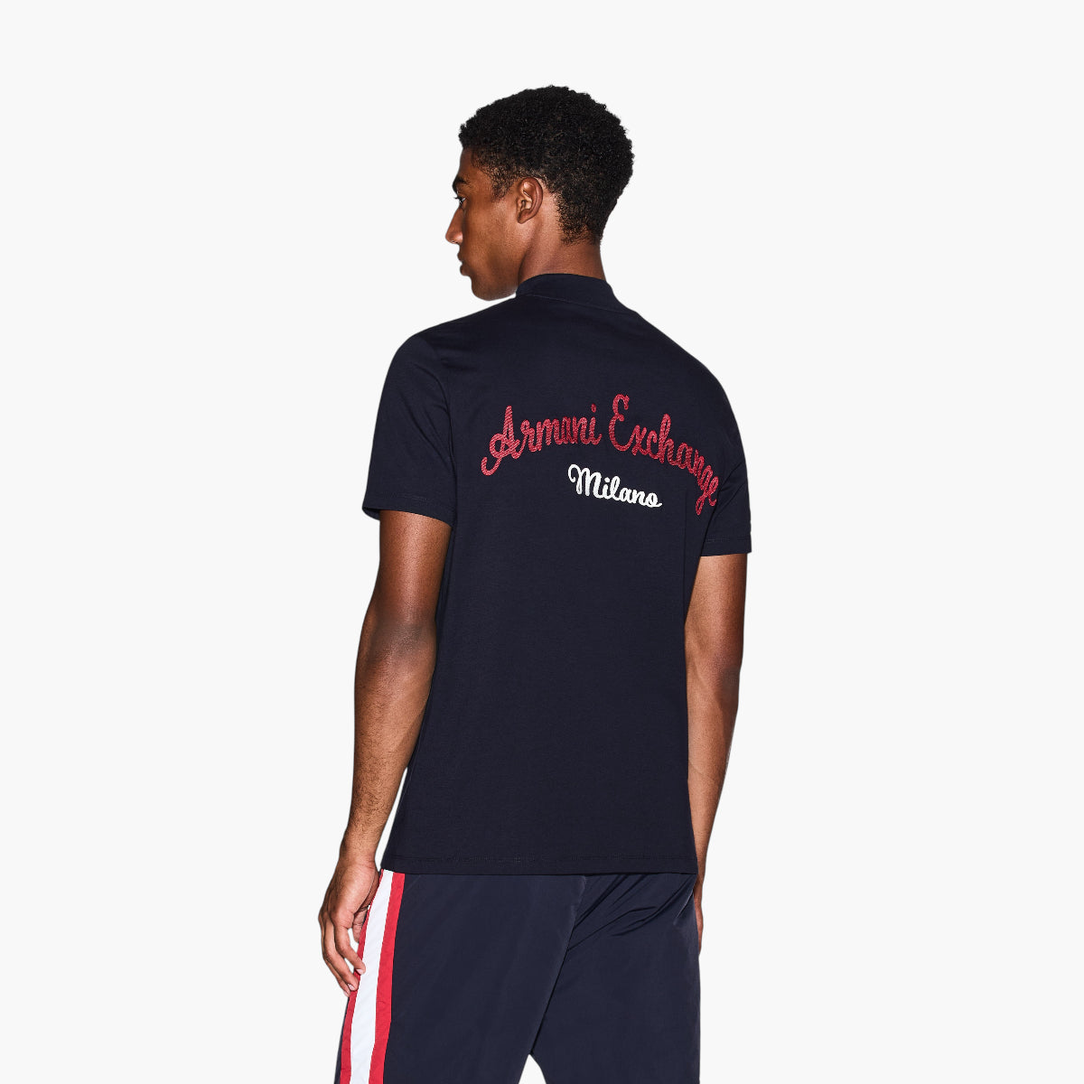 Armani Exchange Regular Fit Cotton Crewneck T-Shirt With Multi Logo Design | LEVISONS