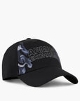 Armani Exchange Organic Cotton Twill Liquid Logo Lettering Baseball Cap | LEVISONS