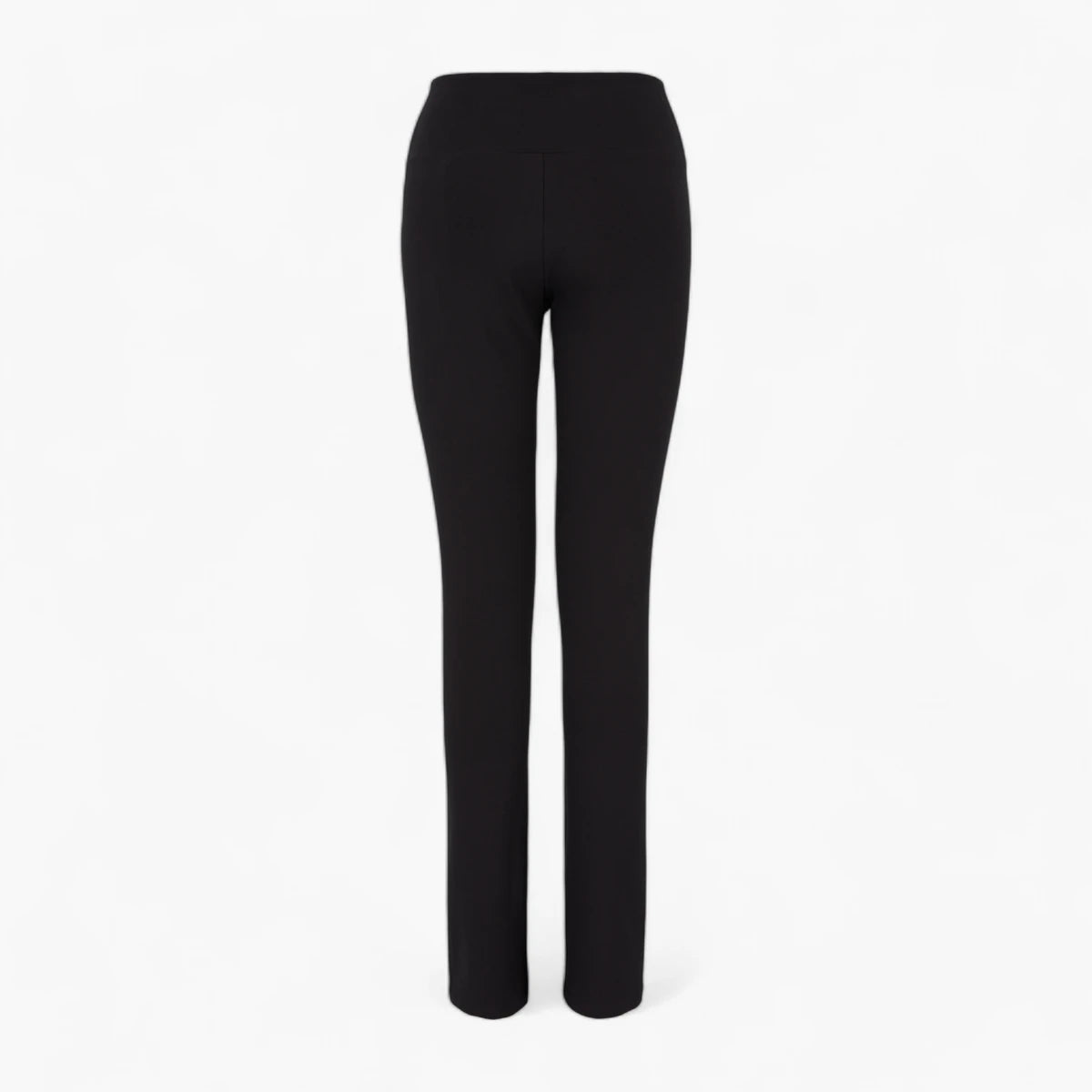 EA7 Slim Fit Cotton Stretch Leggings With Front Slits And Gold Logo Plaque | LEVISONS