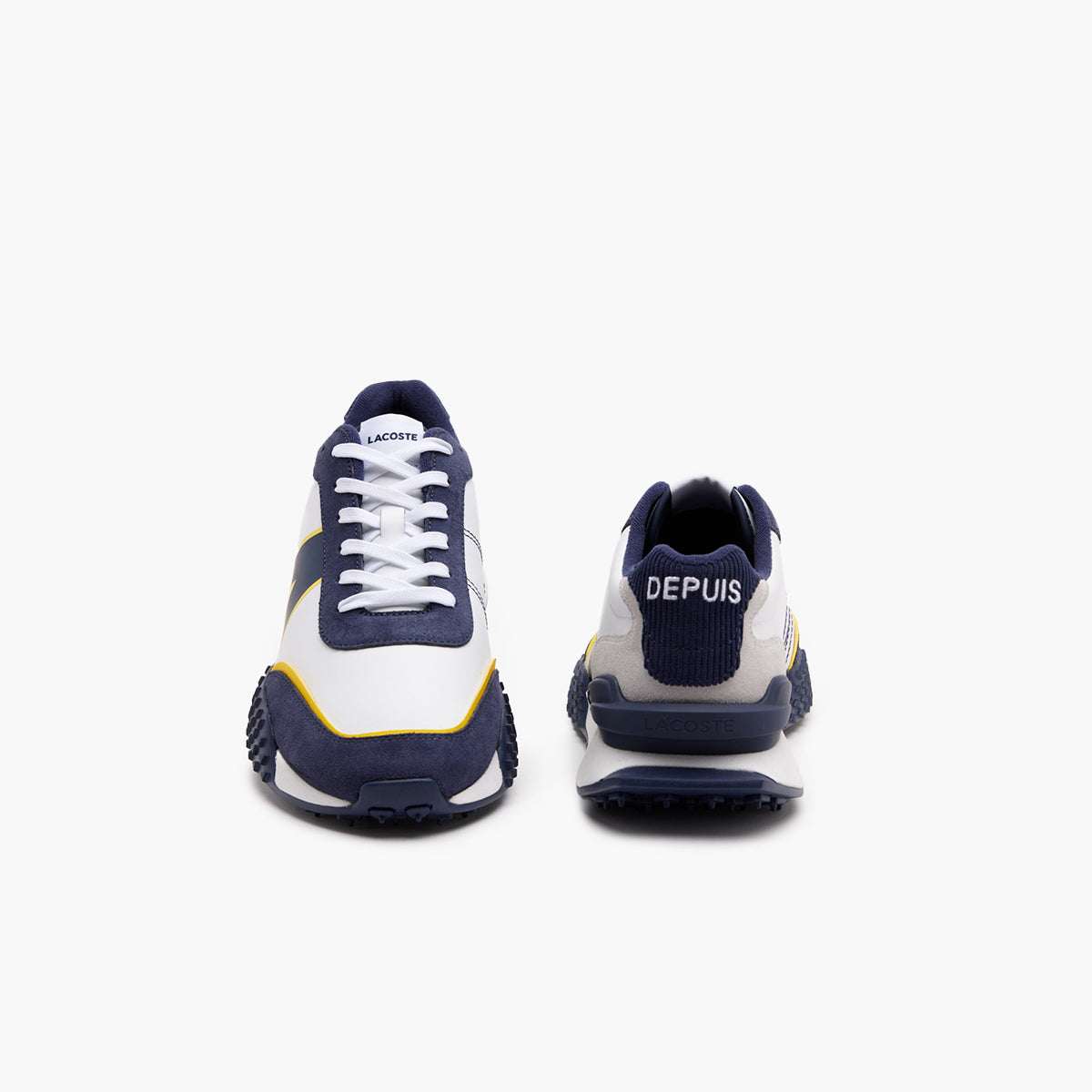 Lacoste L-Spin Deluxe Leather And Corduroy Trainers | LEVISONS