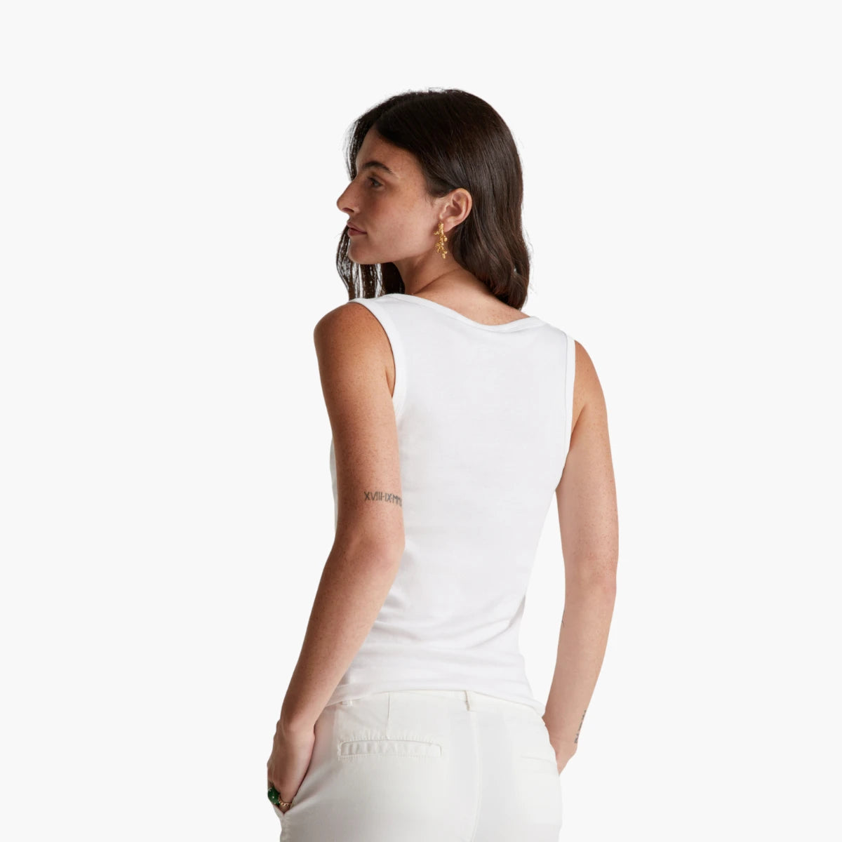 United Colors Of Benetton Woman White Tank Top In Pure Cotton | LEVISONS